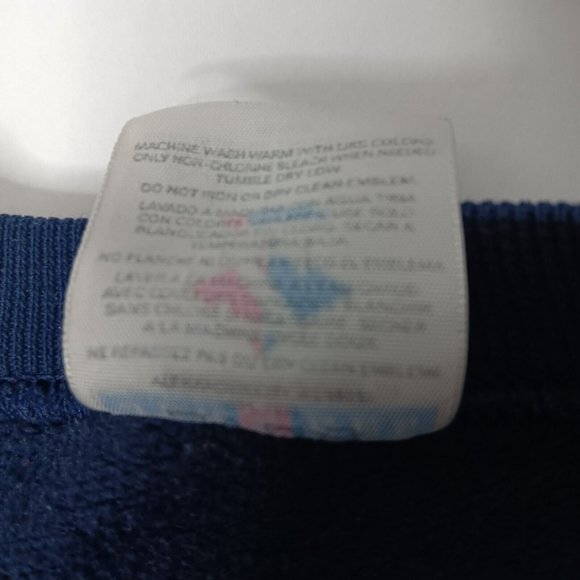 WVU West Virginia University Mountaineers L Sweatshirt Blue Crew Neck Jerzees - Picture 4 of 10